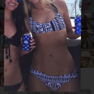 Geo Seamless Black & White Bikini
